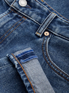 Jeans Liora cropped - eco holo vintage blue