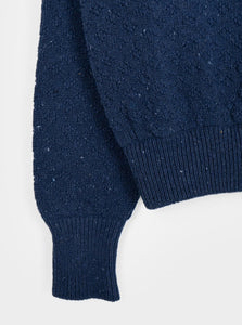 Bomber/maglia in jeans rigenerato Charlotte - Blu baltico